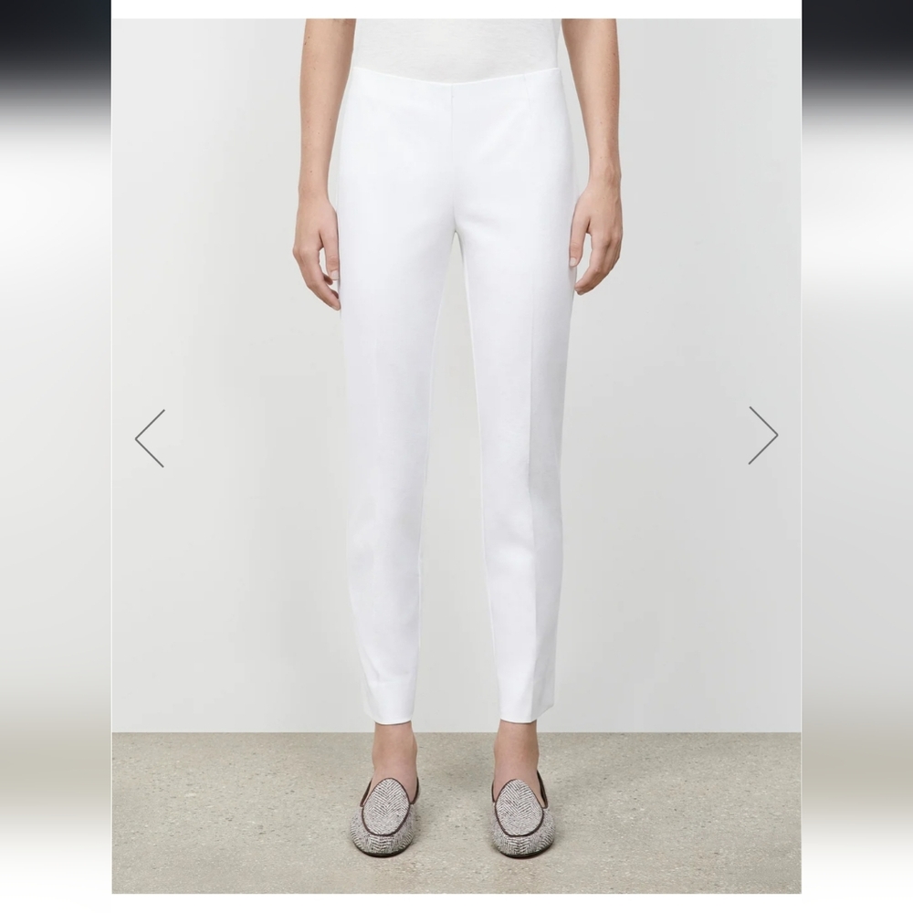 NWT Lafayette 148 New York White Skinny Pants